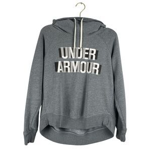 Under Armour Hoodie Womens Pullover Gray‎ Drawstring Sweatshirt 70